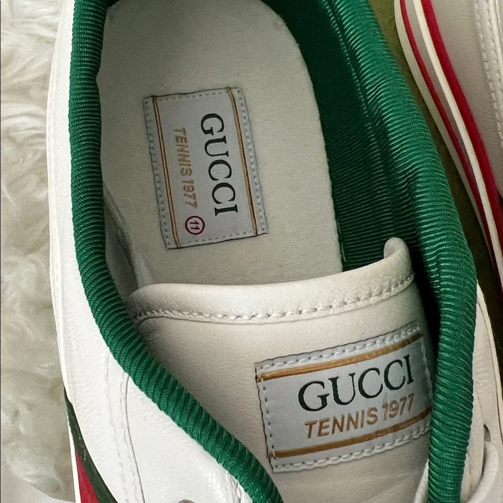 Gucci White Leather Men’s Tennis Sneaker Gucci Men 11 NWT